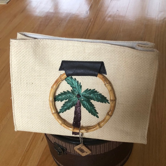 🌴Palm Tree Canvas Bamboo bag🌴 - Picture 2 of 8